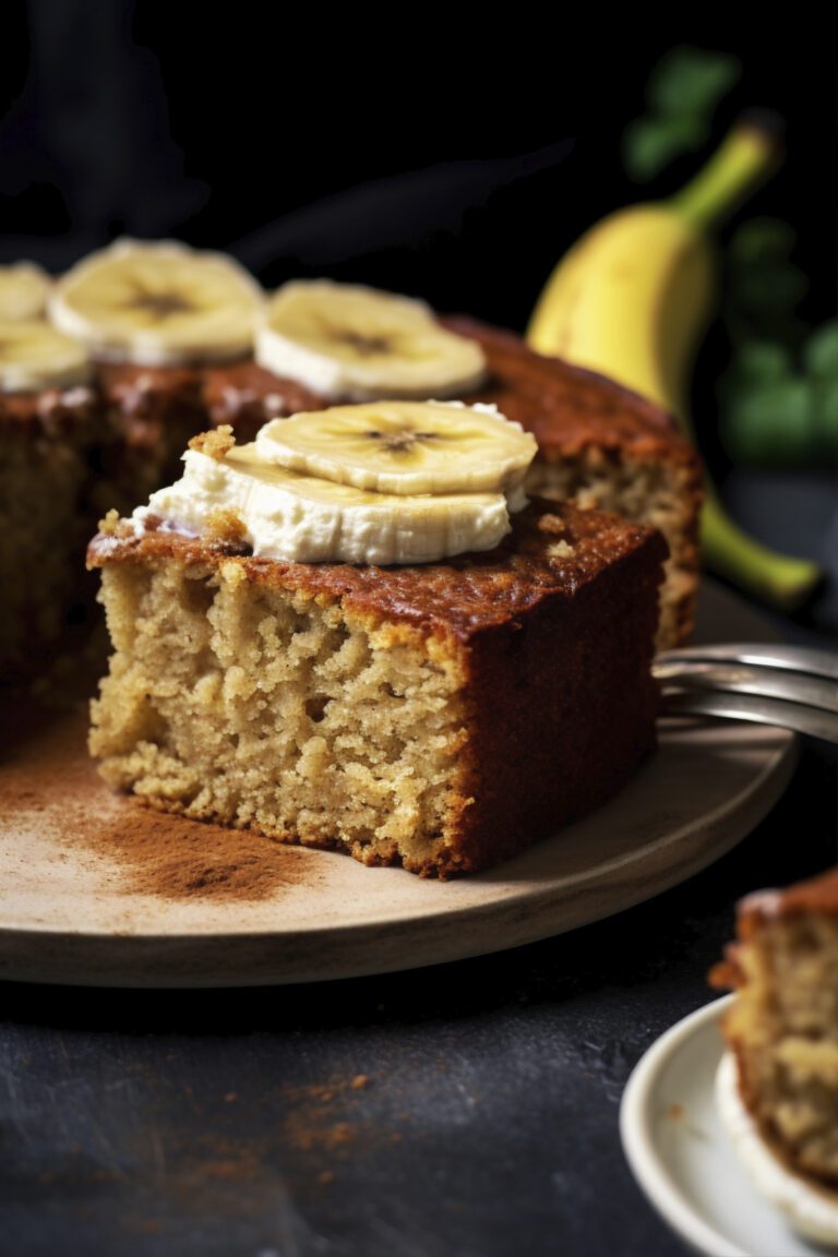 Torta soffice di banane vegana, ricetta senza latticini e uova